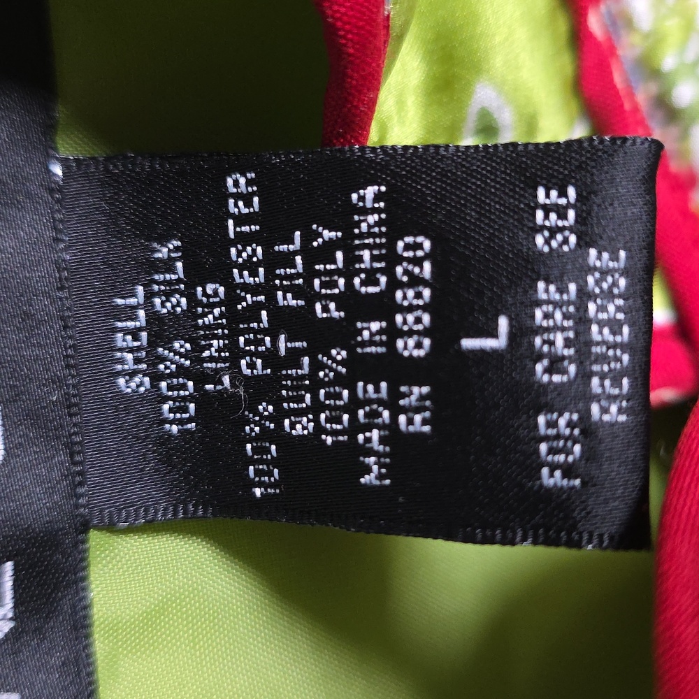 Anne Carson 100% Silk Quilted Jacket, Size Large - Picture 13 of 13